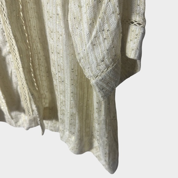Soft Surroundings Boho Sheer Sequin Kimono Cardigan Topper Open Front Large NWT - Picture 7 of 13